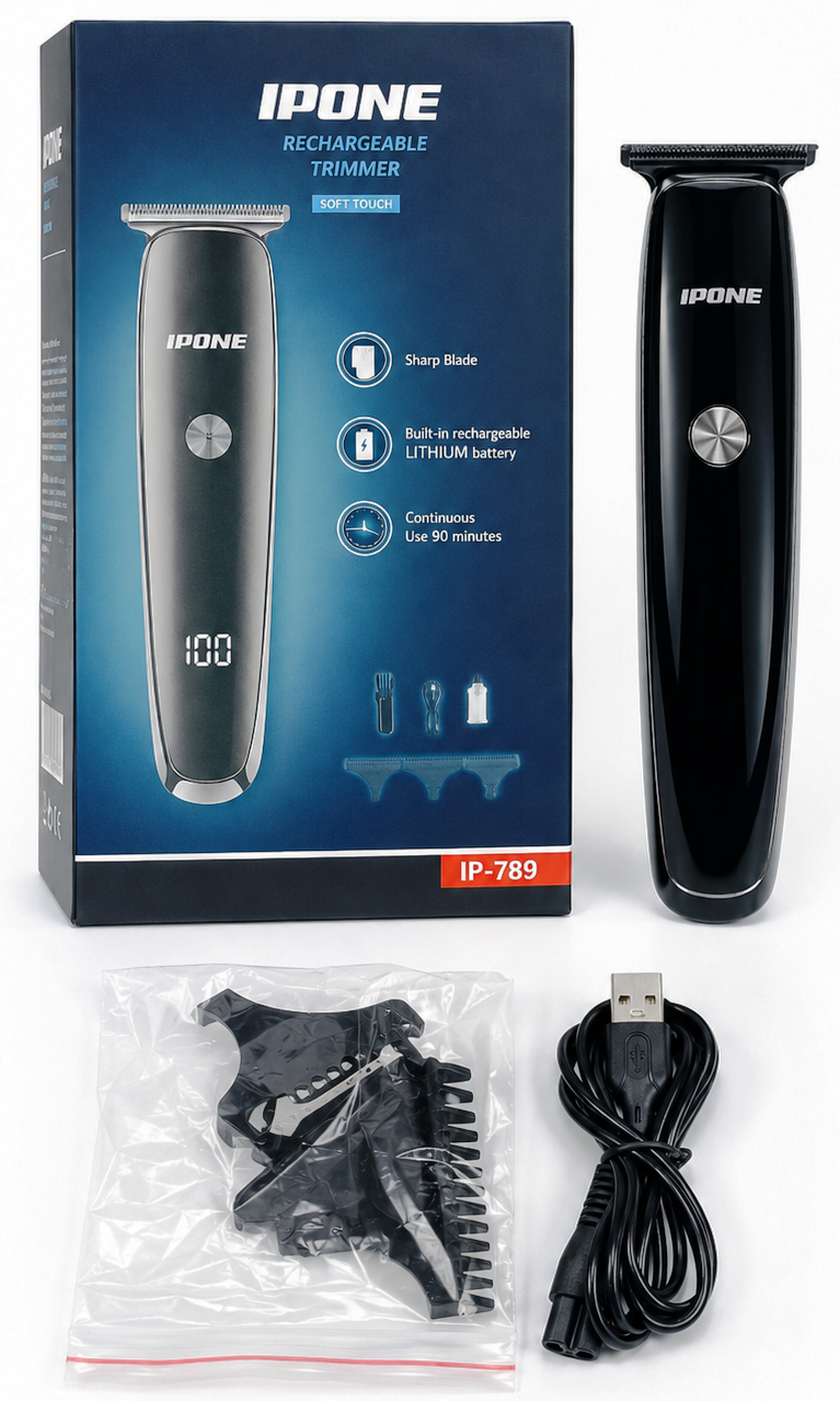 Rechargeable Beard & Hair Trimmer for Men – IP-789